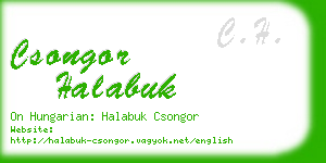 csongor halabuk business card